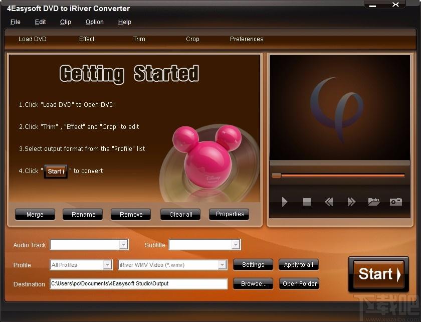 4Easysoft DVD to iRiver Converter下载,DVD视频转换工具