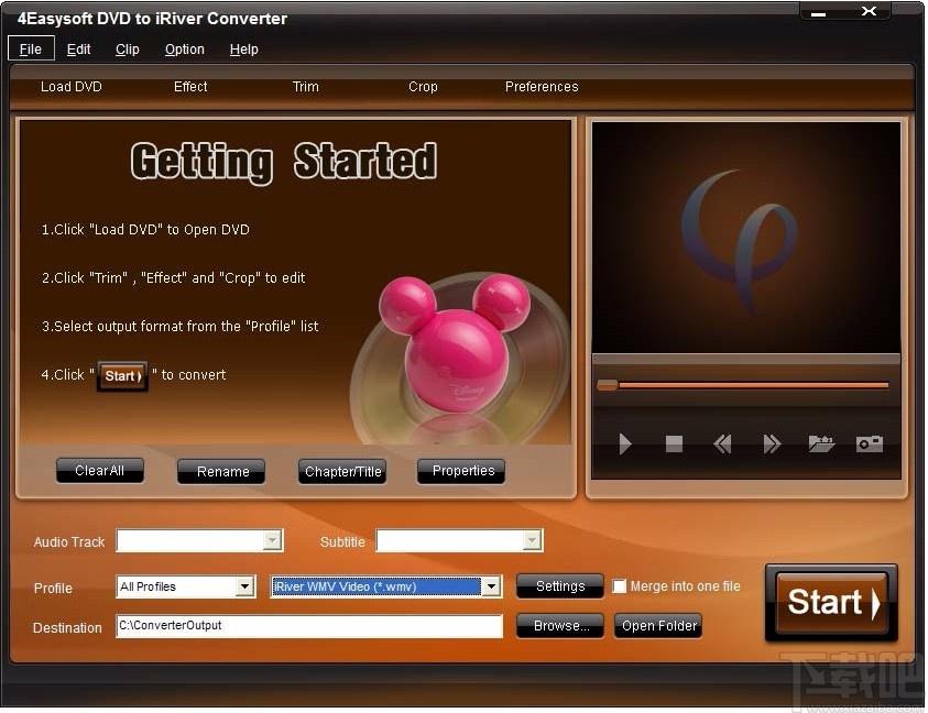 4Easysoft DVD to iRiver Converter下载,DVD视频转换工具