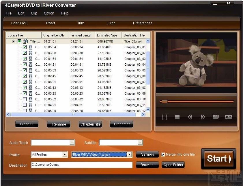 4Easysoft DVD to iRiver Converter下载,DVD视频转换工具