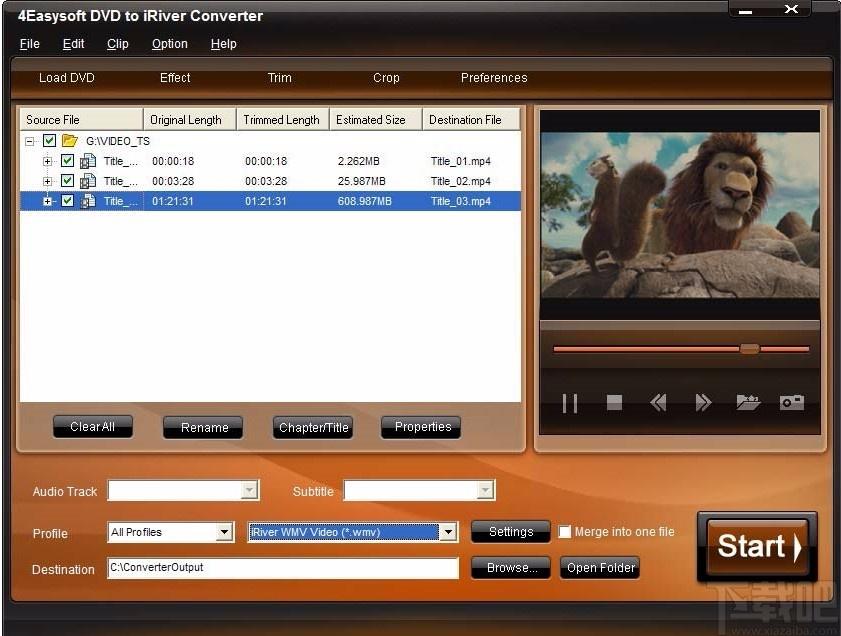 4Easysoft DVD to iRiver Converter下载,DVD视频转换工具