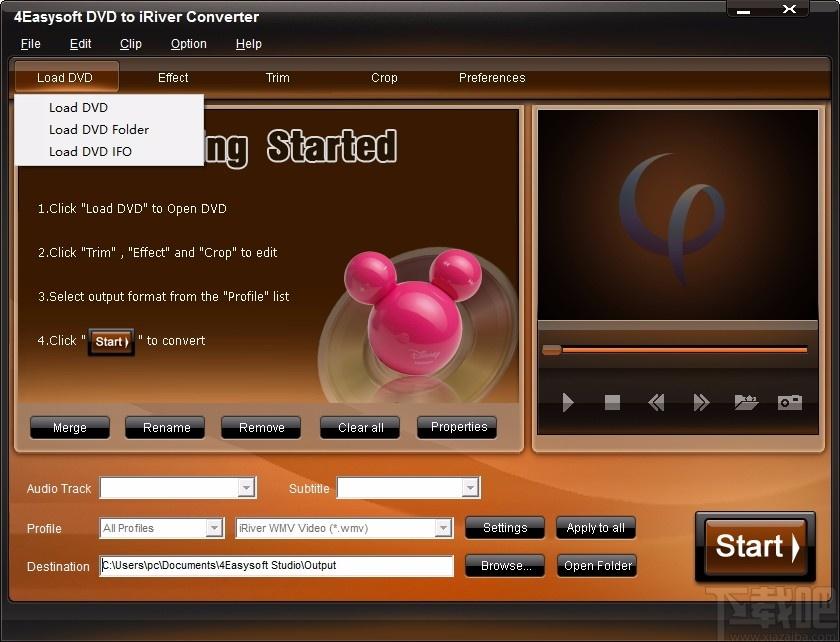 4Easysoft DVD to iRiver Converter下载,DVD视频转换工具